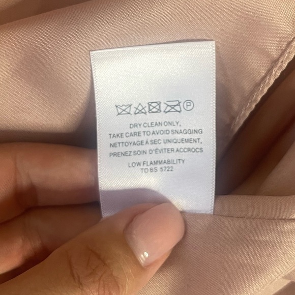 Jenny Yoo Dress Farrah Blush Pink Halter Waterfall Front Zip Back Size 4 - Picture 8 of 8